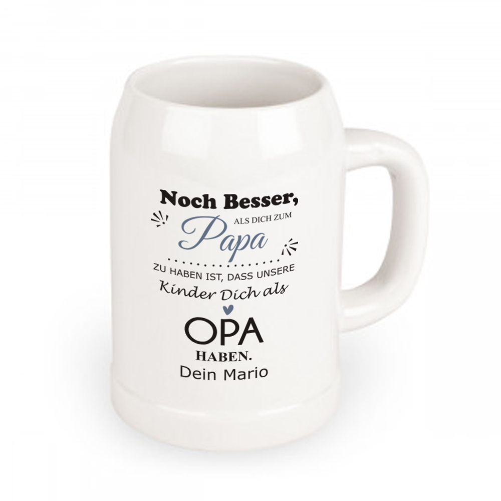 Persönlicher Bierkrug "Noch besser als" für den Opa 