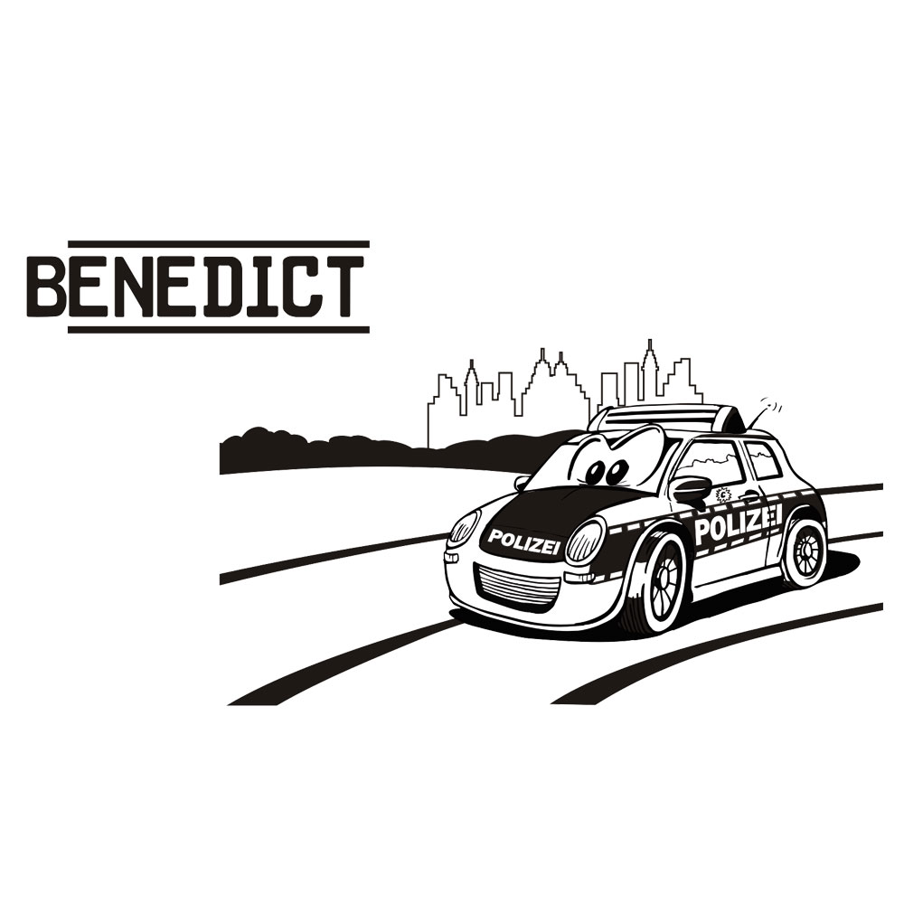 Edelstahl Brotdose mit Polizei und deinem Namen 