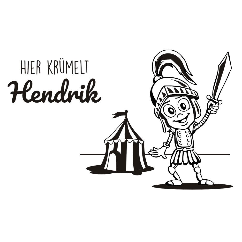 Lunchbox Edelstahl mit Gravur Ritter und deinem Namen 