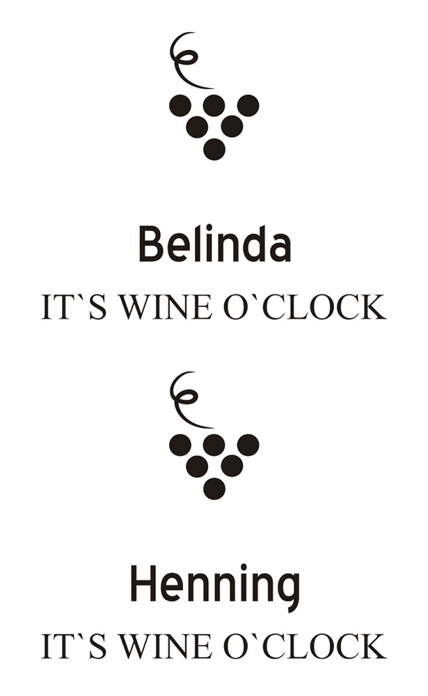 Edles Wein-Geschenkset mit Gravur IT'S WINE O'CLOCK 